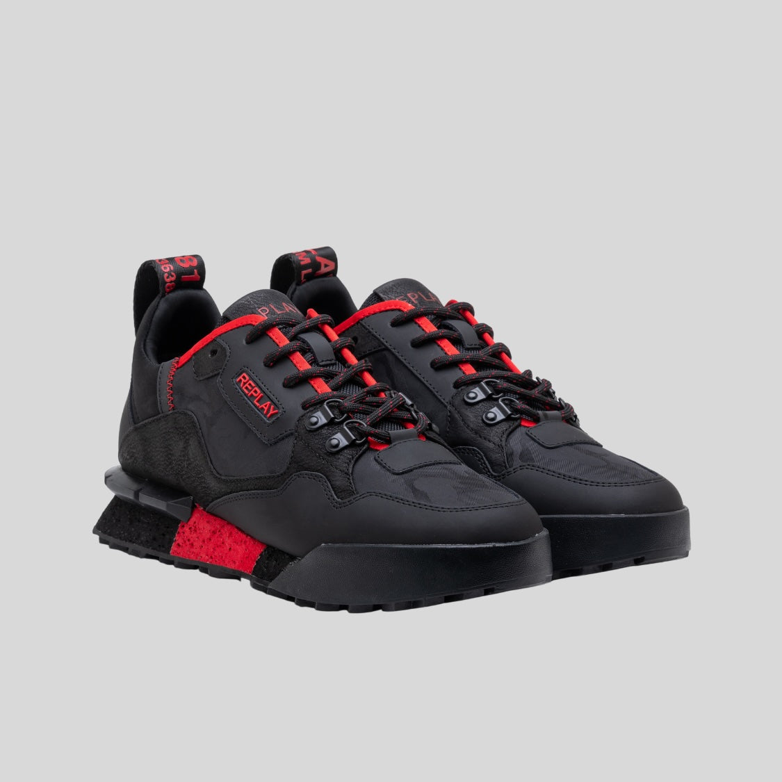 Replay Field Speed Combo Sa Black Red Sneaker